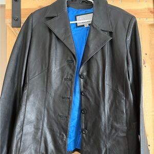 Wilsons Leather Jacket with Blue Lining